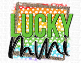 Lucky Mama Tie Dye Cheetah Name St Patrick’s Day Bleached Tee or Sublimation Transfer