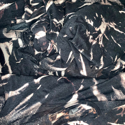 Black Spiral Swirl Wholesale Bleached Tee