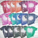 Made to Order Wholesale Bleached Scrunched Blank Tees-Adult