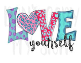 Love Hearts Valentines Day Sublimation Transfers