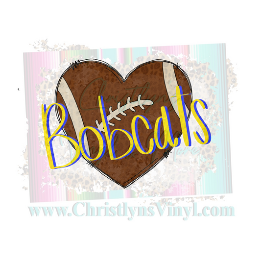 Bobcats Football Sublimation Transfer or Digital Design Download