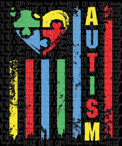 Autism Awareness Sublimation Transfers