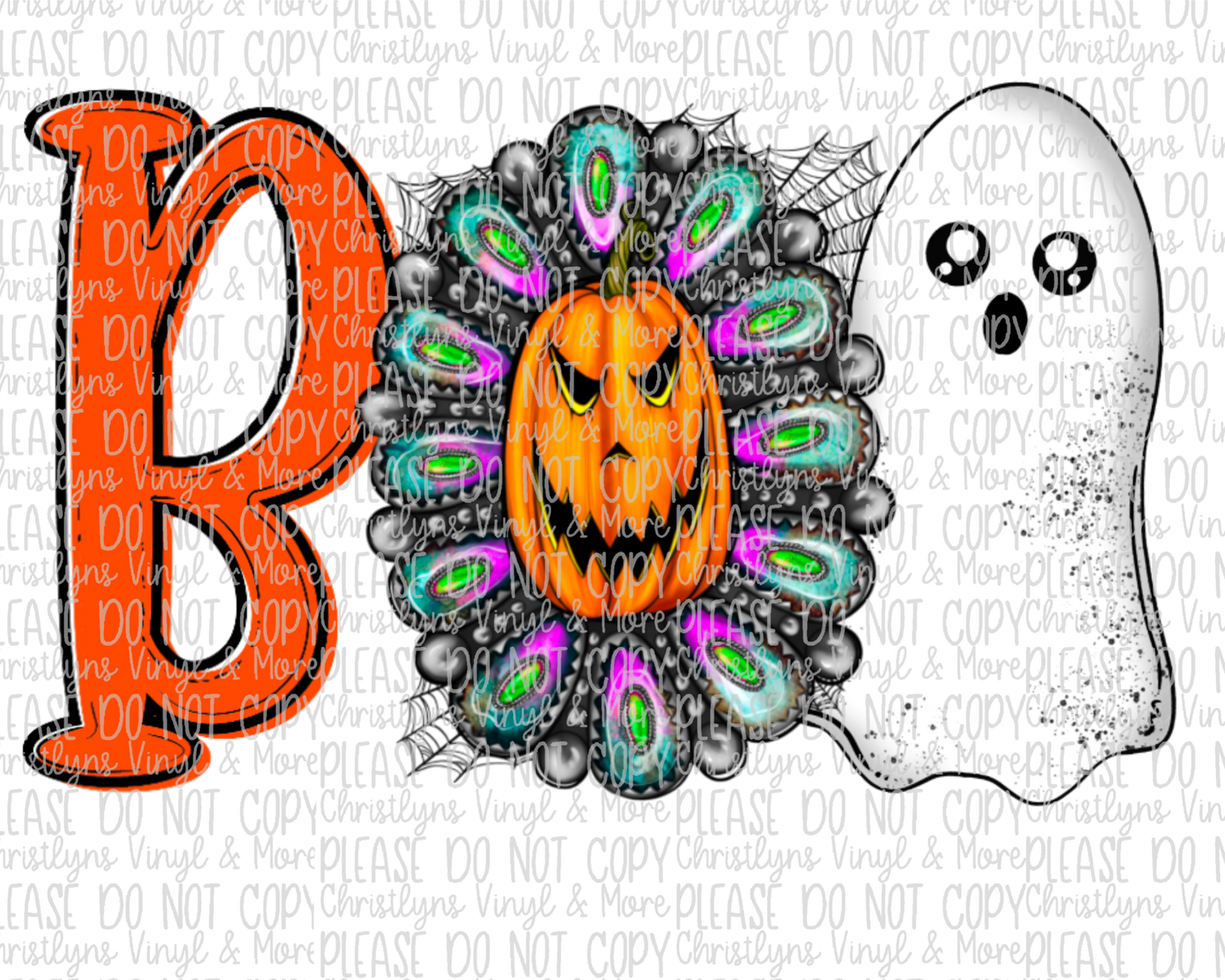 Boo or Boo Crew Halloween Ghost Sublimation Transfers