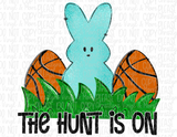 The Hunt is On Sports Bunny Easter Sublimation Transfers