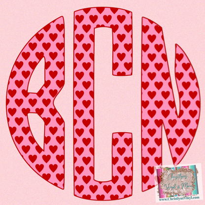 Monogram Custom Initials Sublimation Transfer