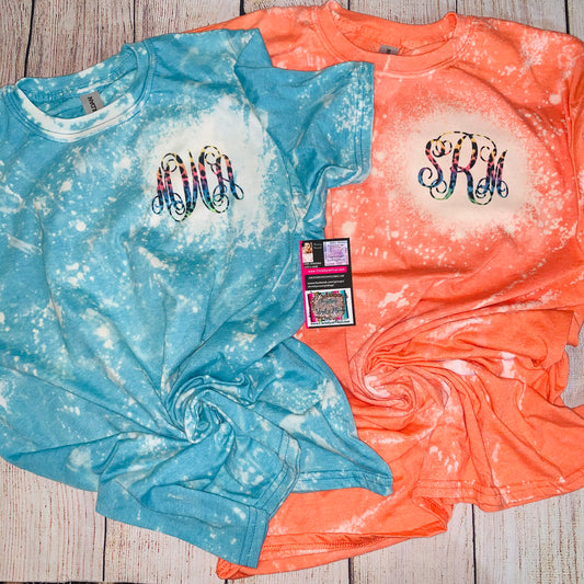 Monogram Pocket Bleached Tee